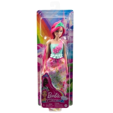 Barbie Dreamtopia papusa printesa cu par roz