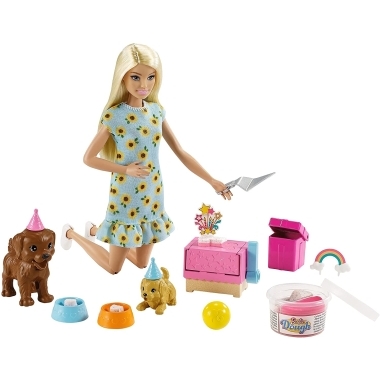 Barbie Gama Family set papusa cu catelusi