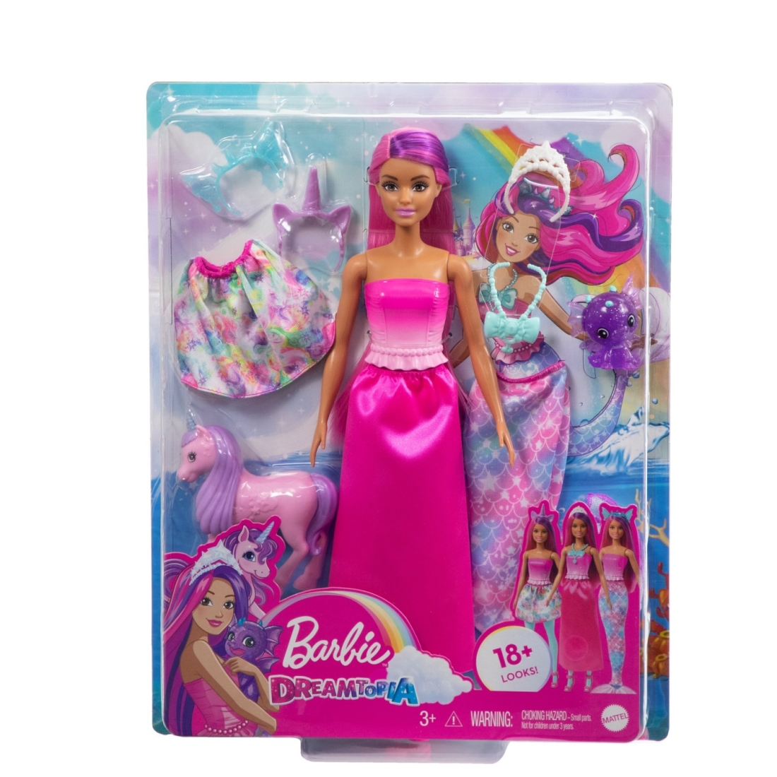 Oswald Anesthetic Brotherhood Barbie Dreamtopia papusa cu rochie roz, Papusi Barbie - 101jucarii.ro