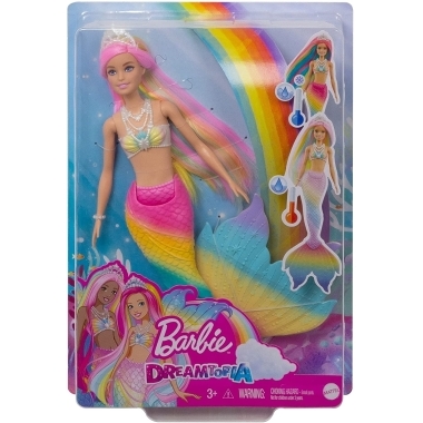 Barbie Dreamtopia sirena isi schimba culoarea