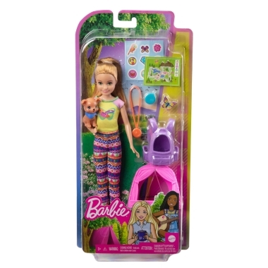 Barbie papusa stacie si set camping