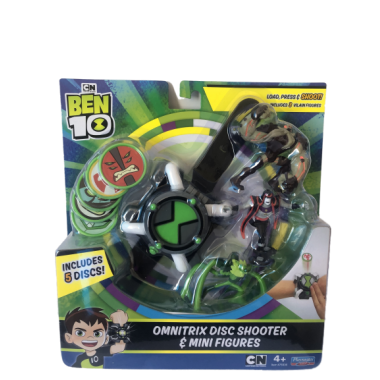 Ben 10 Ceas Omnitrix cu lansator de discuri si 3 minifigurine (Hex, Wildvine & Vilgax)