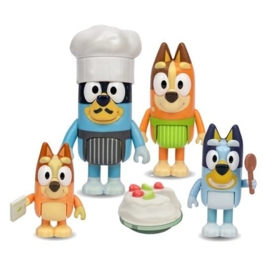 Bluey Set 4 figurine articulate Chef Pavlova
