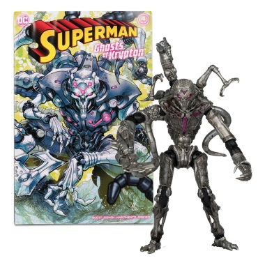DC Direct Figurina articulata & Comic Book Superman Wave 5 Brainiac (Gold Label) (Ghosts of Krypton) 18 cm
