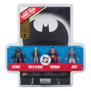 DC Direct Page Punchers Set 4 figurine araticulate Batman & Son of Batman & Superman & Joker 7 cm