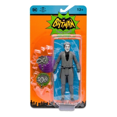 DC Retro Batman 66 Figurina articulata The Joker (Black & White TV Variant) 15 cm