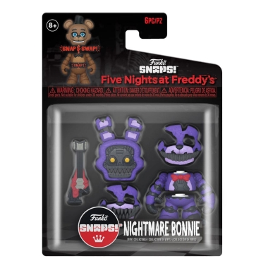 Five Nights at Freddy's Snap Action Figure Nightmare Bonnie 9 cm