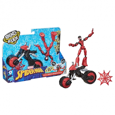 Avengers Bend&Flex Rider Spider-man 15 cm (set figurina si motocicleta 2 in 1)