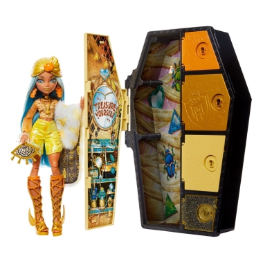 Monster High: Skulltimate secrets Fearidescent Papusa Cleo deNile cu accesorii