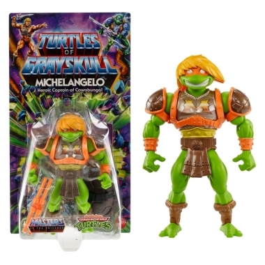 MOTU x TMNT: Turtles of Grayskull Figurina articulata Michelangelo 14 cm