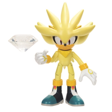 Sonic the Hedgehog  Figurina articulata Modern Super Silver 10 cm
