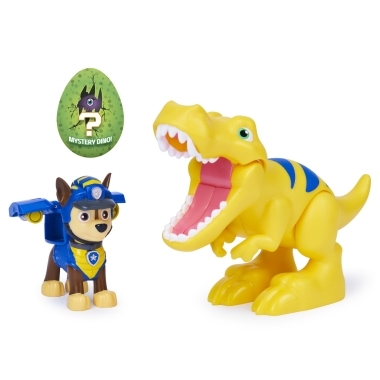 Patrula Catelusilor set figurina catelus Chase si dinozaurul T-Rex