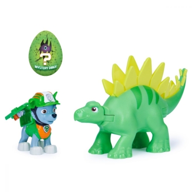 Patrula Catelusilor set figurina catelus Rocky si dinozaurul Stegosaurus