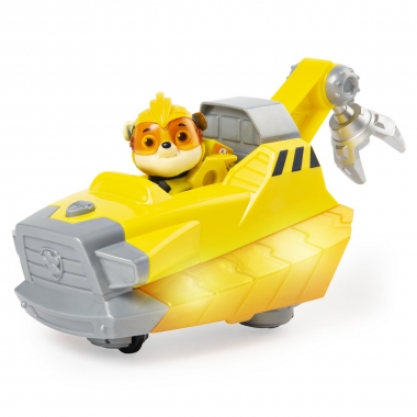 Patrula Catelusilor vehicul cu figurina Rubble cu sunete si lumini