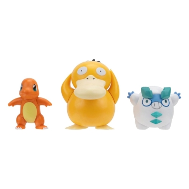 Pokemon Battle Set 3 figurine Charmander #4, Galarian Darumaka, Psyduck 5 cm