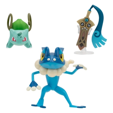 Pokemon Battle Figure Set 3 figurine Honedge, Bulbasaur #4, Frogadier 5 cm