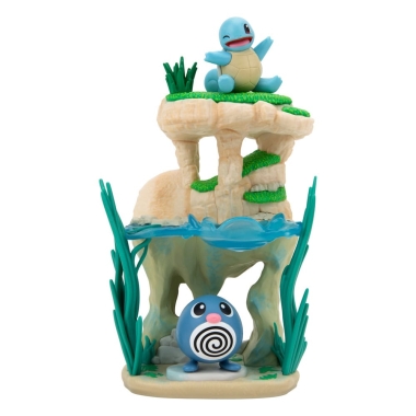 Pokemon Environment Set Shoreside Lake & Poliwag & Squirtle 5 cm   