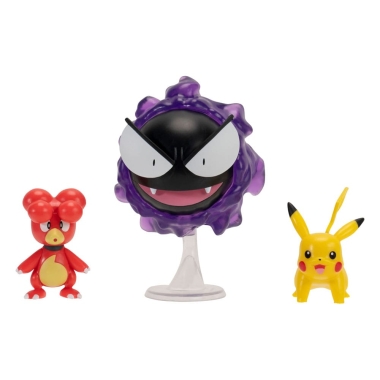 Pokemon First Partner Battle Set 3 figurine Magby, Pikachu & Gastly 5 cm