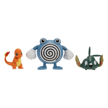 Pokemon First Partner Battle Set 3 figurine Charmander, Trubbish & Poliwhirl