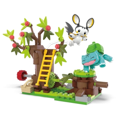 Pokemon MEGA Construction Set Emolga And Bulbasaur's Charming Woods (194 piese)