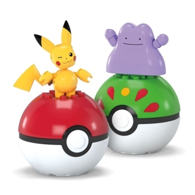 Pokemon MEGA Construction Set Poké Ball Collection: Pikachu & Ditto (63 piese)