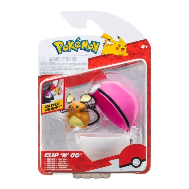 Pokemon Set figurine Clip n Go, Dedenne & Love Ball