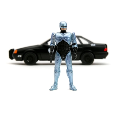 Robocop Hollywood Rides Diecast Model 1/24 1986 Ford Taurus with Robocop Figur