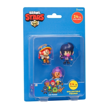 Brawl Stars Set 3 figurine blister Jessie, Shelly, Bibi