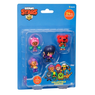 Brawl Stars Set 5 figurine blister Nita, Shelly, Bibi, Rosa si o figurina surpriza