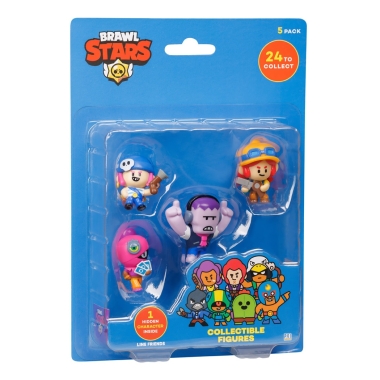 Brawl Stars Set 5 figurine blister Tara, Jessie, Frank, Penny  si o figurina surpriza