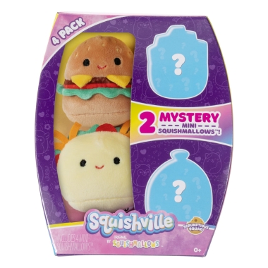 Squishville Mini Squishmallows Plush Figure 4-Pack Scrumptious Squad 5 cm