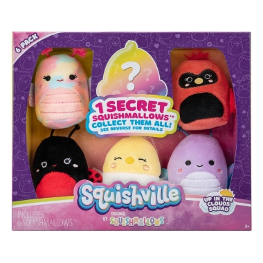 Squishville Mini Squishmallows Plush Figure 6-Pack Up In The Clouds Squad 5 cm