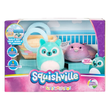 Squishville Mini Squishmallows Plush Figure Accessoires Set Pool Party 5 cm