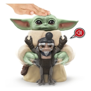 Star Wars: The Mandalorian & Grogu Set figurine interactive Huggin' Grogu & Anzellan 17 cm