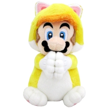 Super Mario Jucarie de plus cu magnet Cat Mario 19 cm