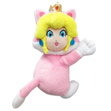 Super Mario Jucarie de plus cu magnet Cat Peach 19 cm