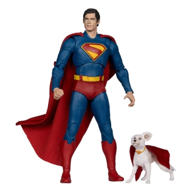 Superman (2025) DC Multiverse Deluxe Figurina articulata Superman cu Krypto the Super Dog 18 cm
