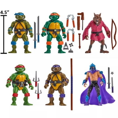 Teenage Mutant Ninja Turtles Set 6 figurine articulate 1988 Remastered EU Exclusive 10 cm