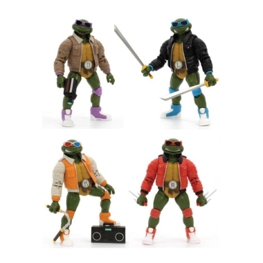 Teenage Mutant Ninja Turtles BST AXN Set de 4 figurine articulate Exclusive #1 Street Gang 13 cm