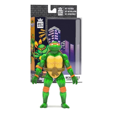 Teenage Mutant Ninja Turtles BST AXN Exclusive Figurina articulata NES 8-Bit Michelangelo 13 cm