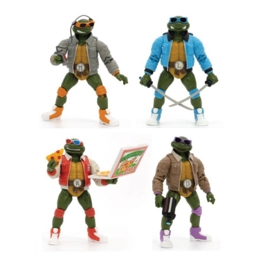Teenage Mutant Ninja Turtles BST AXN Set de 4 figurine articulate Exclusive #2 Street Gang 13 cm