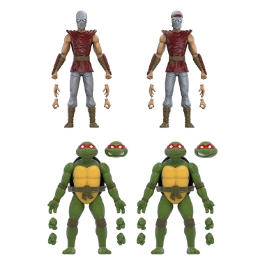 Teenage Mutant Ninja Turtles BST AXN Exclusive Set 4 figurine articulate Mirage Comics Foot Soldiers & Turtles 13 cm