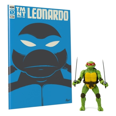 Teenage Mutant Ninja Turtles BST AXN x IDW Figurina articulata & Comic Book Leonardo Exclusive 13 cm