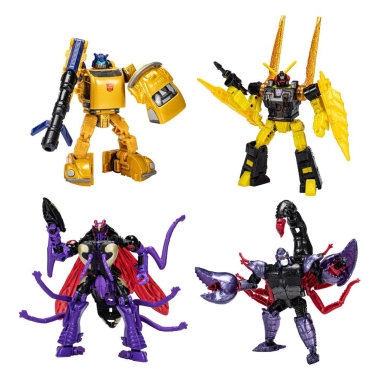 Transformers Generations Legacy Buzzworthy Bumblebee Set Creatures Collide (4 figurine)