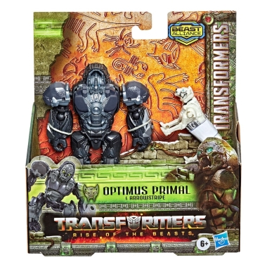Transformers: Rise of the Beasts Beast Alliance Weaponizer Set 2 figurine articulate - Optimus Primal & Arrowstripe 13 cm